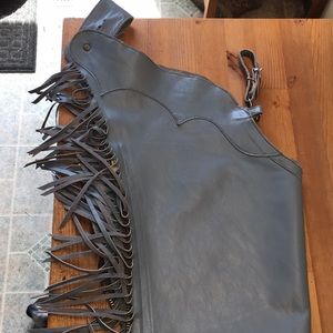 Smooth Leather grey chaps
